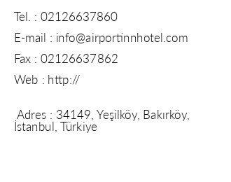 Airport Inn Hotel iletiim bilgileri
